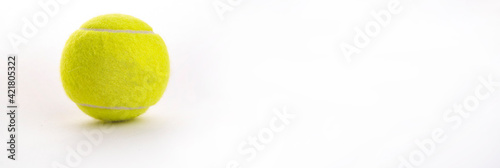Novokuznetsk,Russia-16.02.2021.yellow tennis ball Head Team lies on a white background © zettar