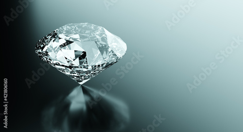 Fotografie Brilliant cut diamond, precious gem jewelry