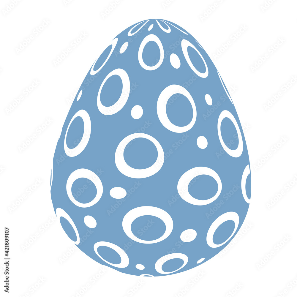 Blue 3d Easter eggs. Easter decorative vector design element on white background Blue 3d Easter eggs. Easter decorative vector design element on white background