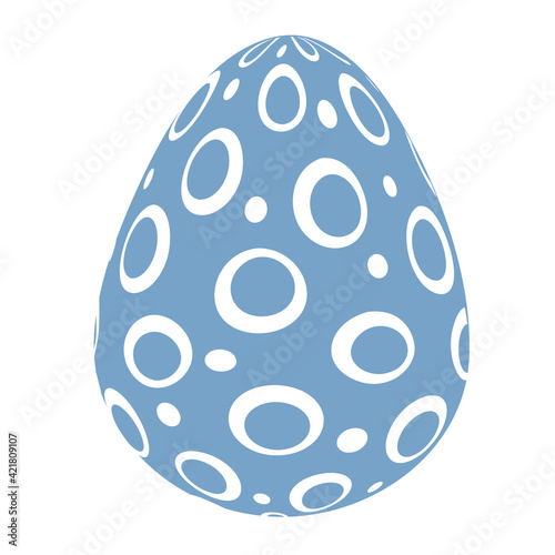 Wallpaper Mural Blue 3d Easter eggs. Easter decorative vector design element on white background Torontodigital.ca