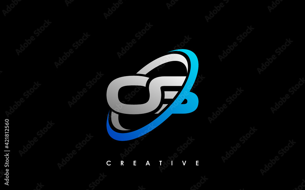 OS Letter Initial Logo Design Template Vector Illustration - obrazy, fototapety, plakaty 