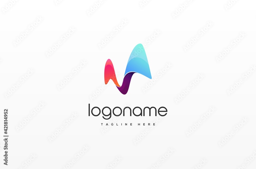 Letter V playful logo design, Letter V colorful logo design Letter V playful logo design, Letter V colorful logo design