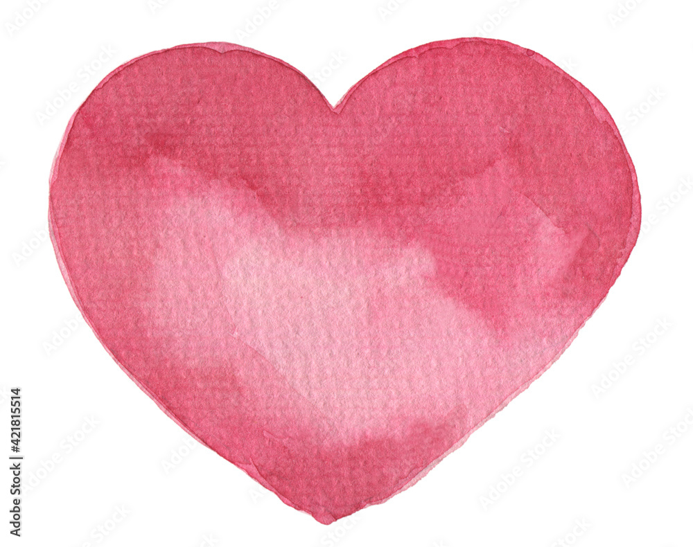 Watercolor red heart