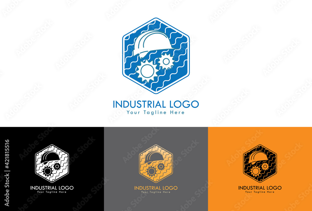 industrial logo template with deferens color industrial logo template with deferens color