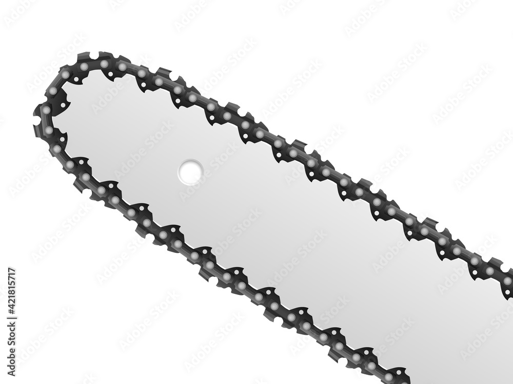 Naklejka premium Chainsaw chain