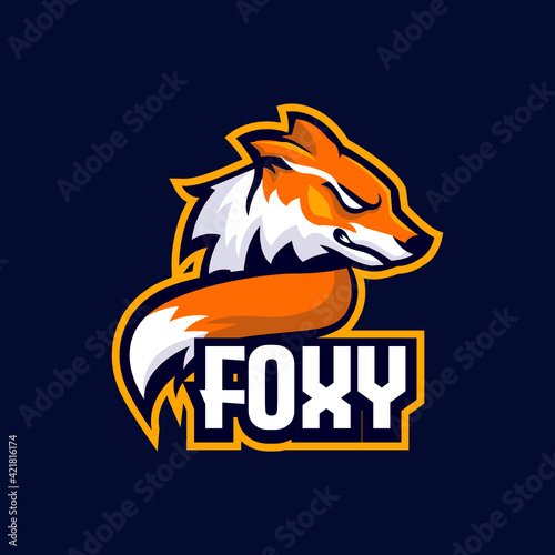 Fox e-sport mascot logo badge