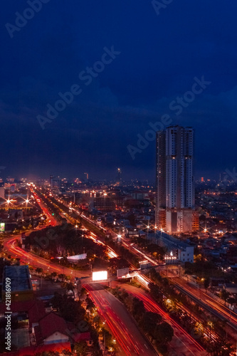 view of the city of Surabaya, East Java, Indonesia