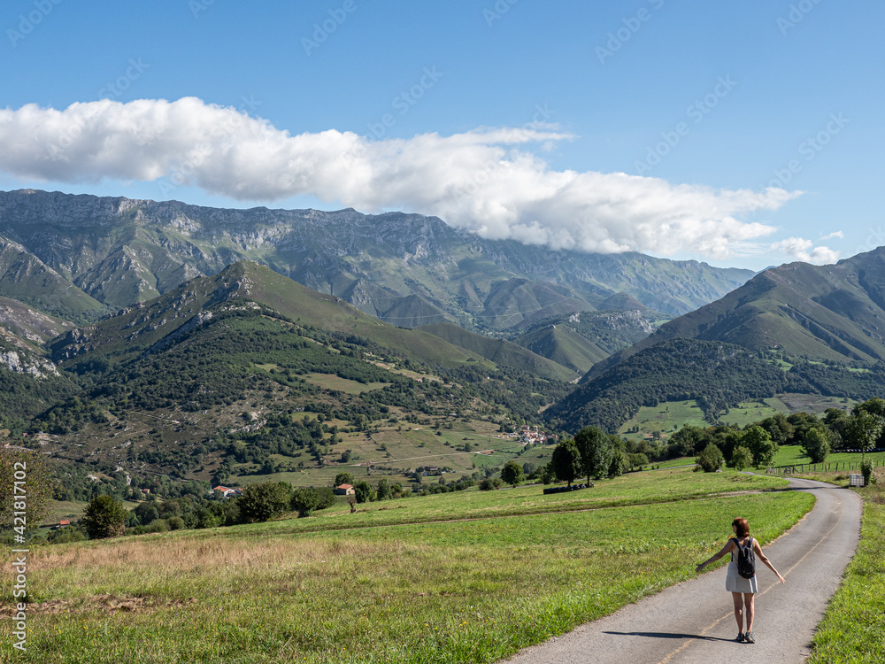 girl in a natural landscape girl in a natural landscape