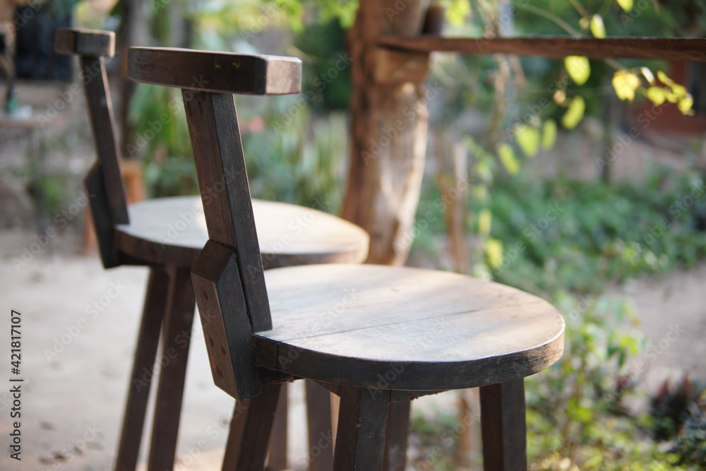 wooden chair on balcony terrace patio wooden chair on balcony terrace patio