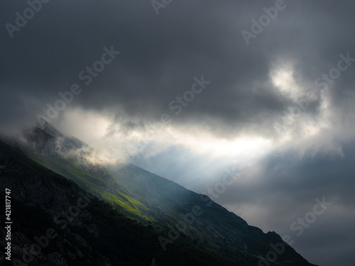 mountain landscape with cloudy sky
