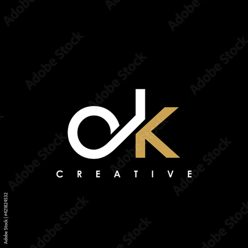 OK Letter Initial Logo Design Template Vector Illustration