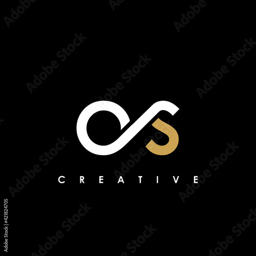 OS Letter Initial Logo Design Template Vector Illustration