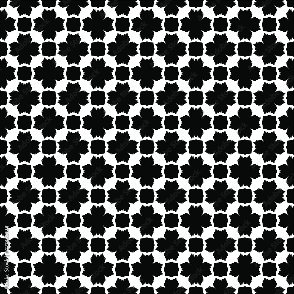 Black and white pattern texture. Bw ornamental graphic design. Mosaic ornaments. Pattern template. Vector illustration. Black and white pattern texture. Bw ornamental graphic design. Mosaic ornaments. Pattern template. Vector illustration.