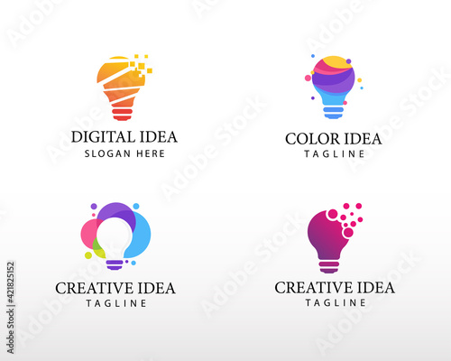 Creative idea set logo beauty logo color idea logo