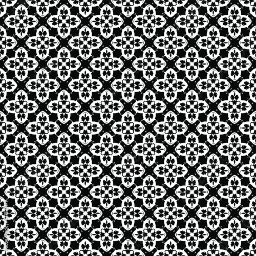 Black and white pattern texture. Bw ornamental graphic design. Mosaic ornaments. Pattern template. Vector illustration. © Jozsef