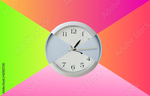 Collage of stylish clocks o...