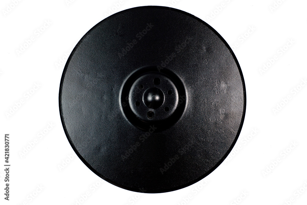 Disc harrows for tractor for tillage, black shot on a white background. Background for agricultural machinery. Disc harrows for tractor for tillage, black shot on a white background. Background for agricultural machinery.