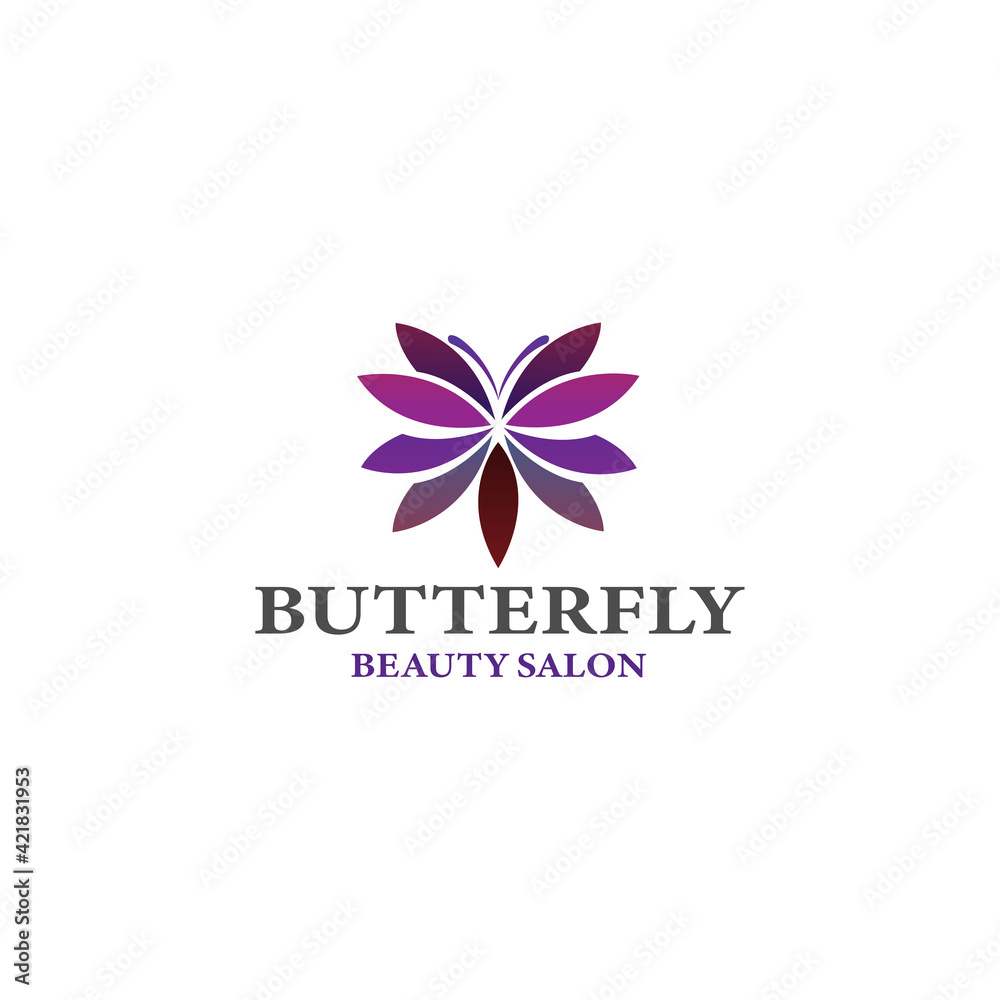 Simple modern design butterfly logo for fashion and beauty Simple modern design butterfly logo for fashion and beauty