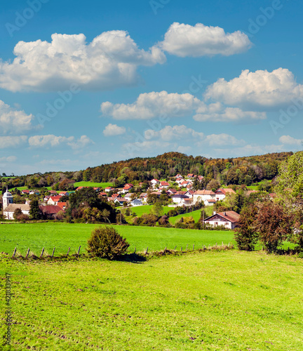 RuraRurall village with field photo