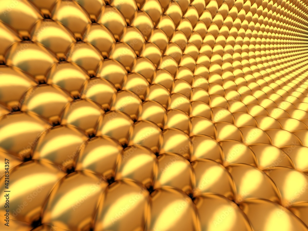 Fototapeta premium Golden polish spheres ballc design background