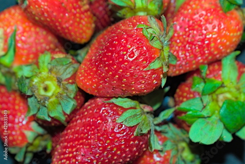 Fresh Strawberries With Background Closeup
