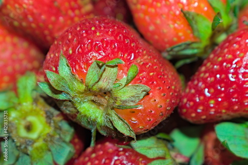 Fresh Strawberries With Background Closeup
