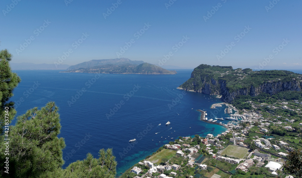 Aussicht von Anacapri auf den Marina Grande von Capri
