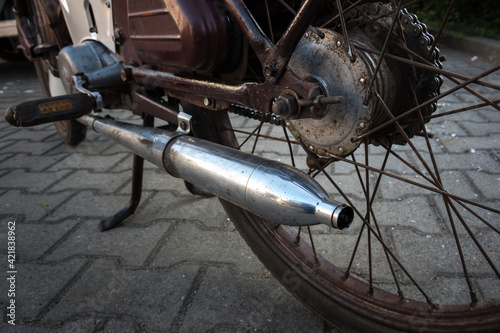 Wallpaper Mural exhaust pipe of an old historical moped Torontodigital.ca