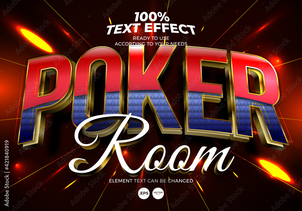Poker Room Editable Text Effect