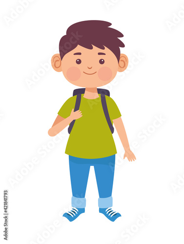 boy with schoolbag