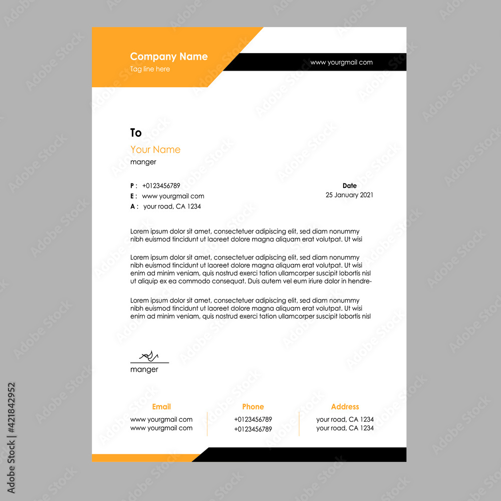 Obraz premium Abstract corporate professional letterhead template design .eps