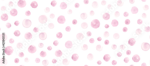 Wallpaper Mural Seamless Pink Watercolor Circles. Grunge Hand Paint Spots Wallpaper. Pastel Abstract Confetti. Art Rose Watercolor Circles. Rounds Design. Geometric Dots Illustration. Pink Watercolor Circles. Torontodigital.ca