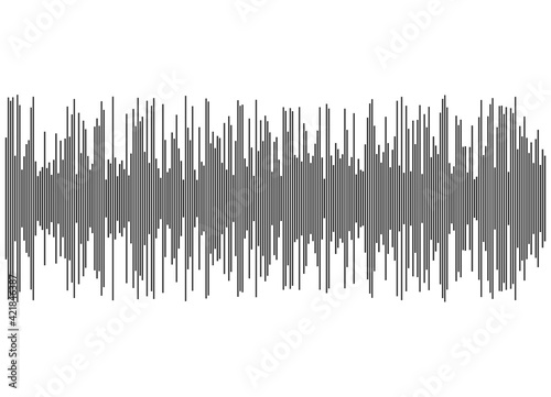 Color equalizer isolated on white background. Vector illustration. Pulse music player. Audio wave logo. Vector design element Poster of the sound wave template visualization signal Illustration eps 10