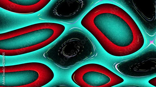 Wallpaper Mural Move bright, multicolored circles across a turquoise background Torontodigital.ca