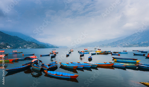 Picture of Phewa lake from Pokhara, Nepal