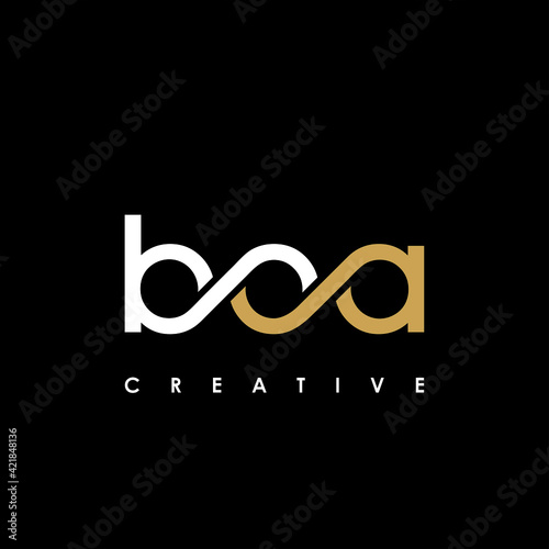 BOA Letter Initial Logo Design Template Vector Illustration