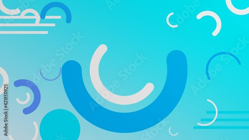Rotating motion  for opening and ending with blue color theme. 4K footage video