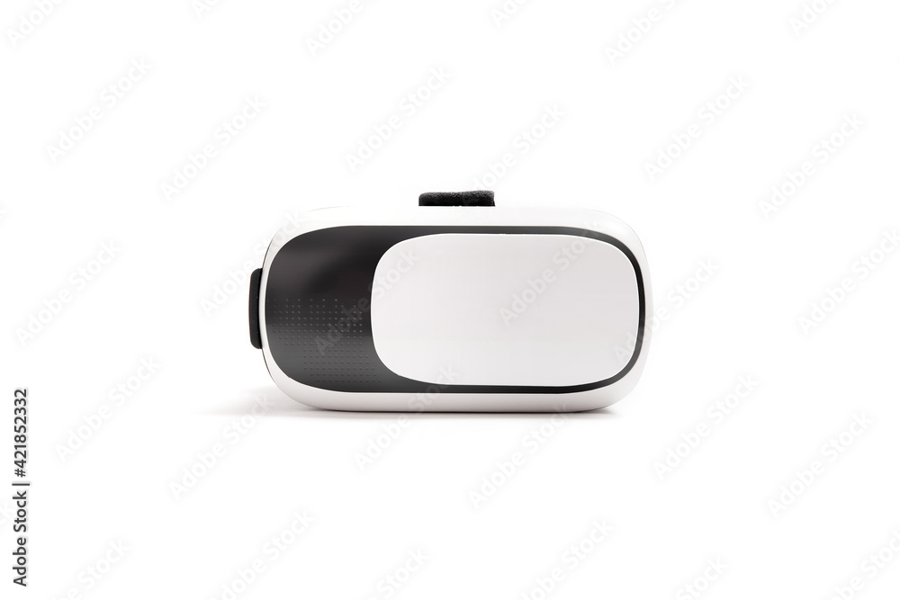 VR Box. Virtual Reality glasses in a middle of the page, isolated on white background VR Box. Virtual Reality glasses in a middle of the page, isolated on white background