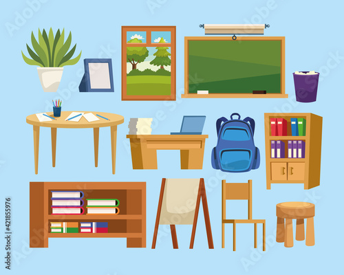school indoor icons