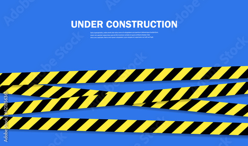 Tapes for restriction and dangerous zones. Vector illustration