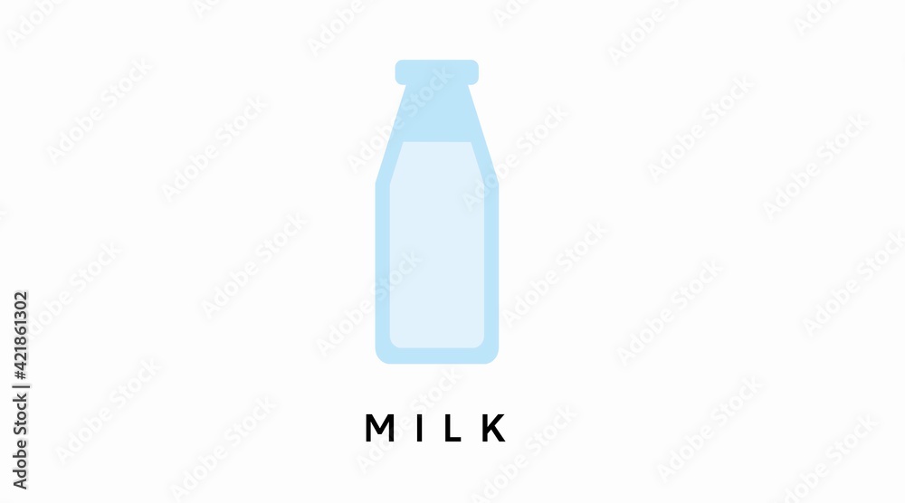 Milk Bottle Icon. Vector isolated illustration of a milk bottle Milk Bottle Icon. Vector isolated illustration of a milk bottle