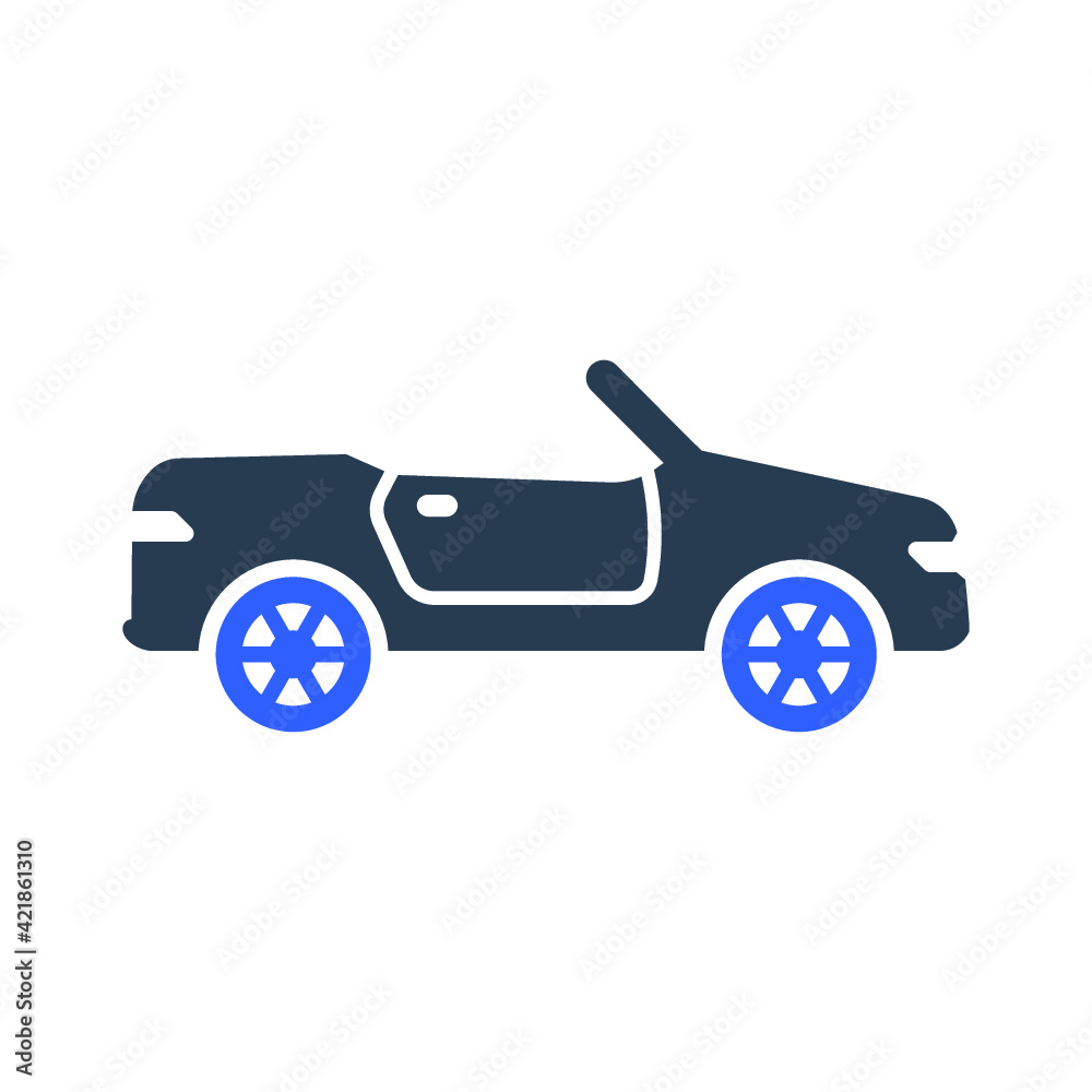 Fototapeta premium Convertible car icon