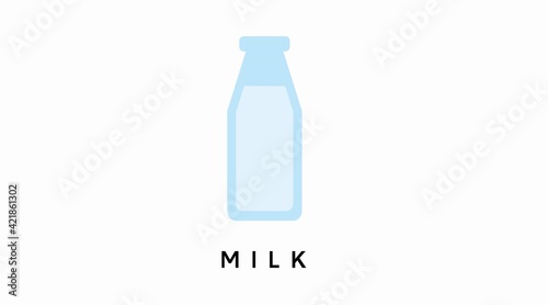 Milk Bottle Icon. Vector isolated illustration of a milk bottle