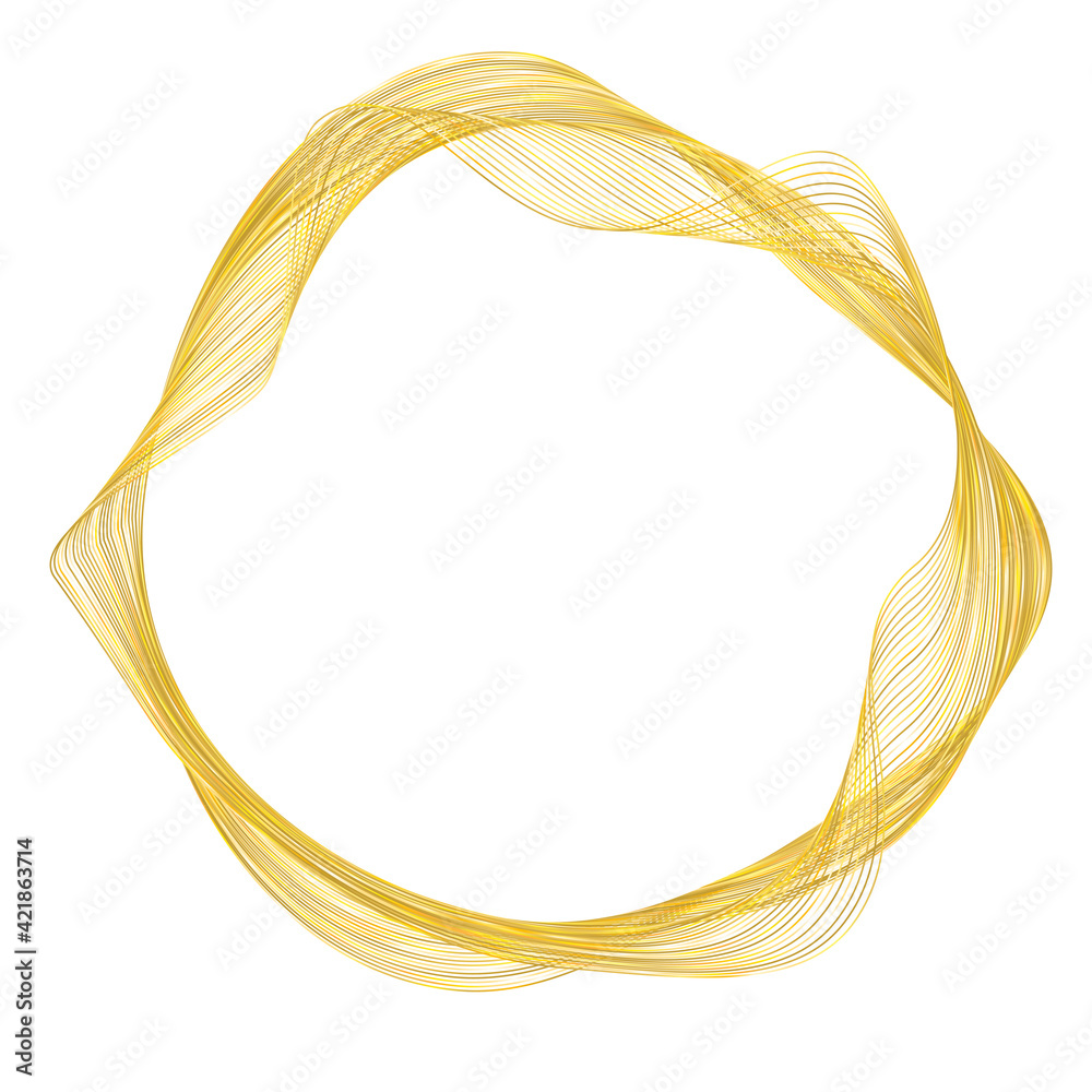 Design elements. Wave of many glittering lines circle ring. Abstract glow wavy stripes on white background isolated. Vector illustration EPS 10. Glitter waves with lines created using Blend Tool Design elements. Wave of many glittering lines circle ring. Abstract glow wavy stripes on white background isolated. Vector illustration EPS 10. Glitter waves with lines created using Blend Tool