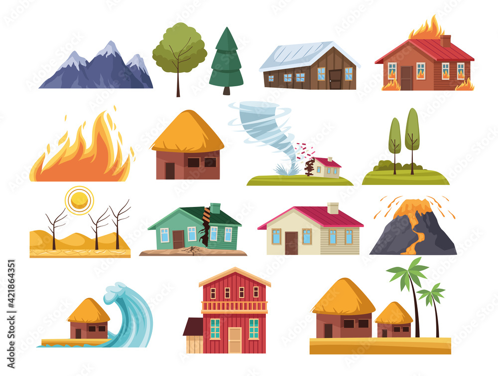 natural disasters icons