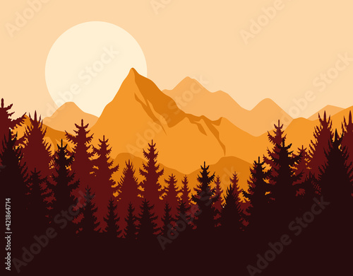 peaks and pines