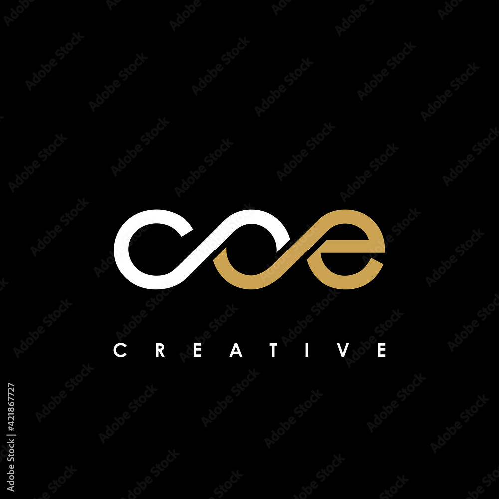 COE Letter Initial Logo Design Template Vector Illustration - obrazy, fototapety, plakaty 