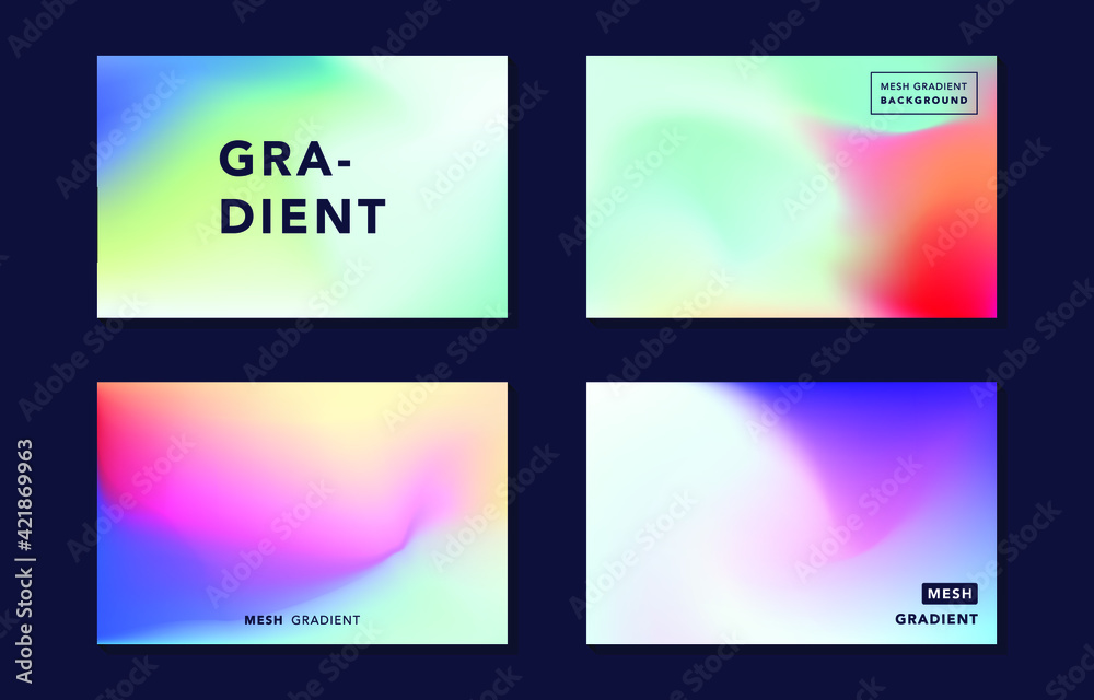 Modern soft mesh gradient vector, digital vibrant colorful background, elegant bright blur texture, dynamic abstract cover, banner, card, flyer, poster design template in blue, orange, green, purple