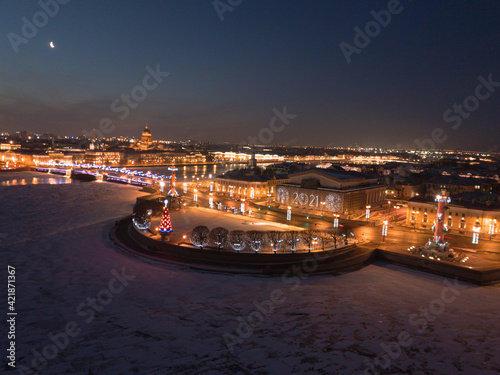 Obraz na płótnie panorama Sankt-Petersburg w salonie