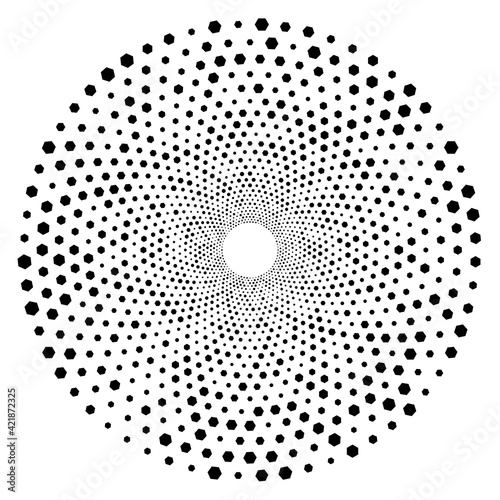 Design elements symbol Editable color halftone frame dot circle pattern on white background. Vector illustration eps 10 frame with black random dots. Round border Icon using halftone circle dots textu